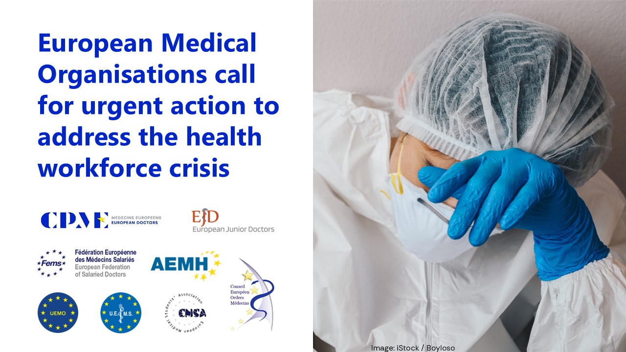 European Medical Organisations urge action to address the health workforce crisis symbol image